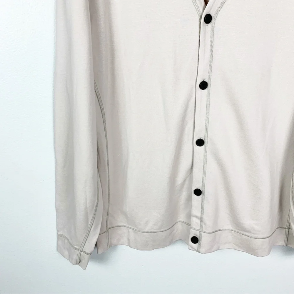 KIT AND ACE Button Down V Neck Lightweight Sweater Cardigan Athleisure Knit - Picture 2 of 8